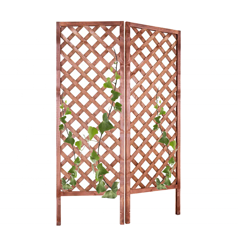 IvoQ Houten Trellisschermen – Set van 2 | Klimrek voor Planten | 183x63 cm | FSC Gecertificeerd Vurenhout