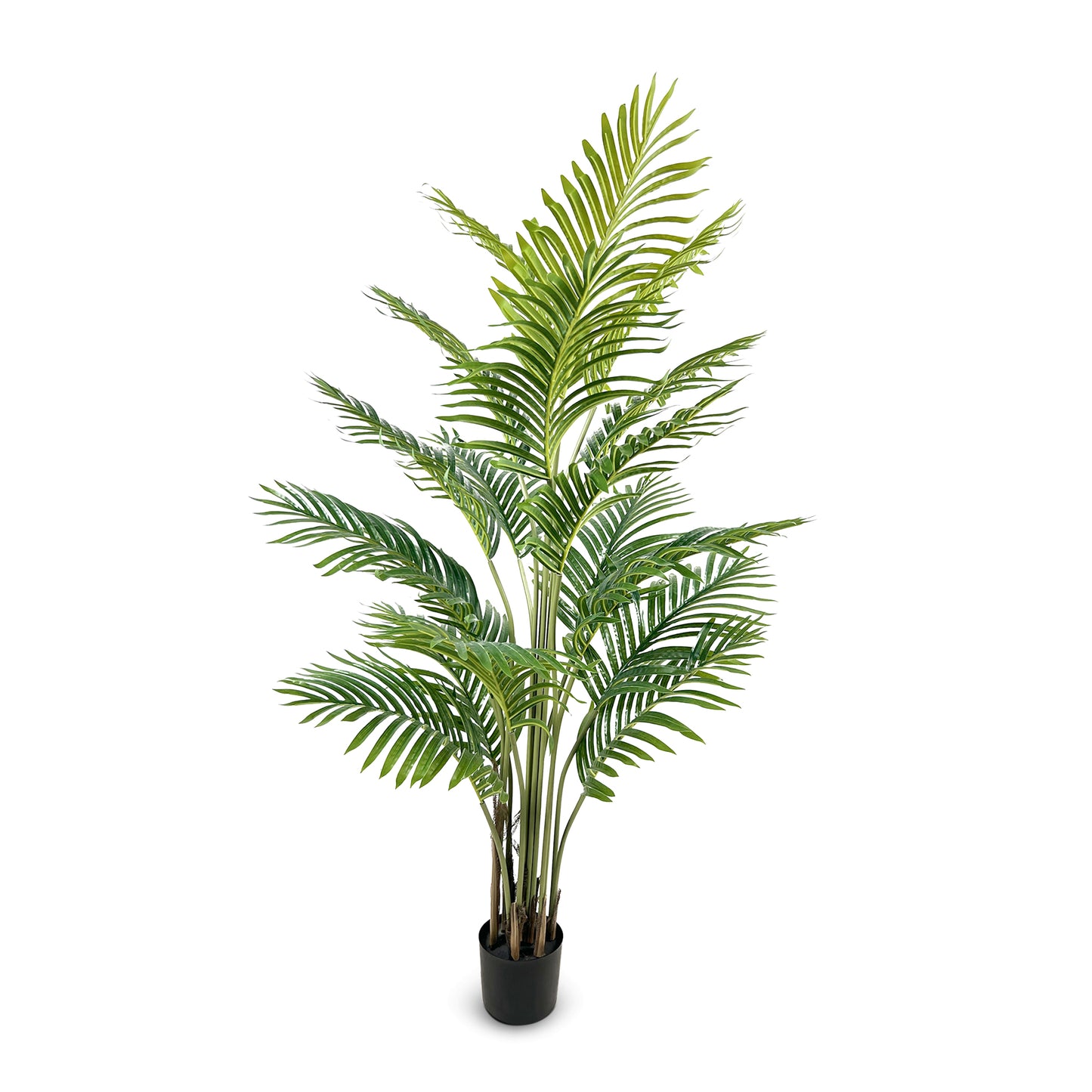 IvoQ Kunstpalm 150 cm – Levensechte Kunst Palmboom – Tropische Vibes zonder Gedoe – Kunstboom Voor Binnen en Buiten – Onderhoudsvrij – Nep Palmboom