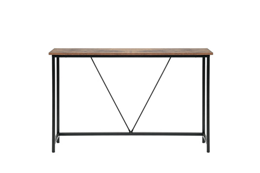 IvoQ Industriële Sidetable – Hout & Metaal – Wandtafel – Ideaal voor Kleine Ruimtes – Woonkamer & Hal – Stijlvolle Console Tafel