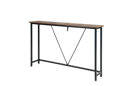 IvoQ Sidetable Industrieel Hout Metaal Bruin