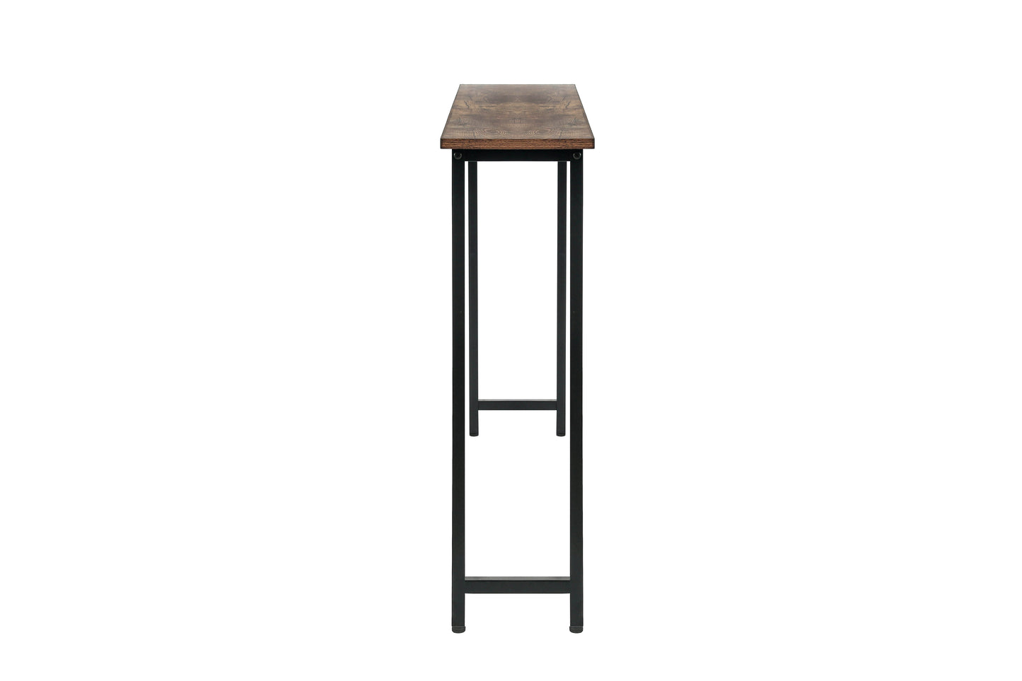 IvoQ Industriële Sidetable – Hout & Metaal – Wandtafel – Ideaal voor Kleine Ruimtes – Woonkamer & Hal – Stijlvolle Console Tafel