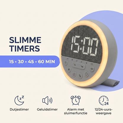 IvoQ Slaaptrainer Kinderen - Kinderwekker - Nachtlampje - White Noise