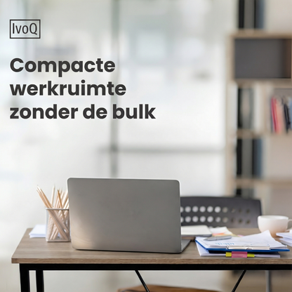 IvoQ Industriële Sidetable - Consoletafel Hout & Metaal - Smalle Haltafel - Eiken Look/Zwart - 120x23x74 cm