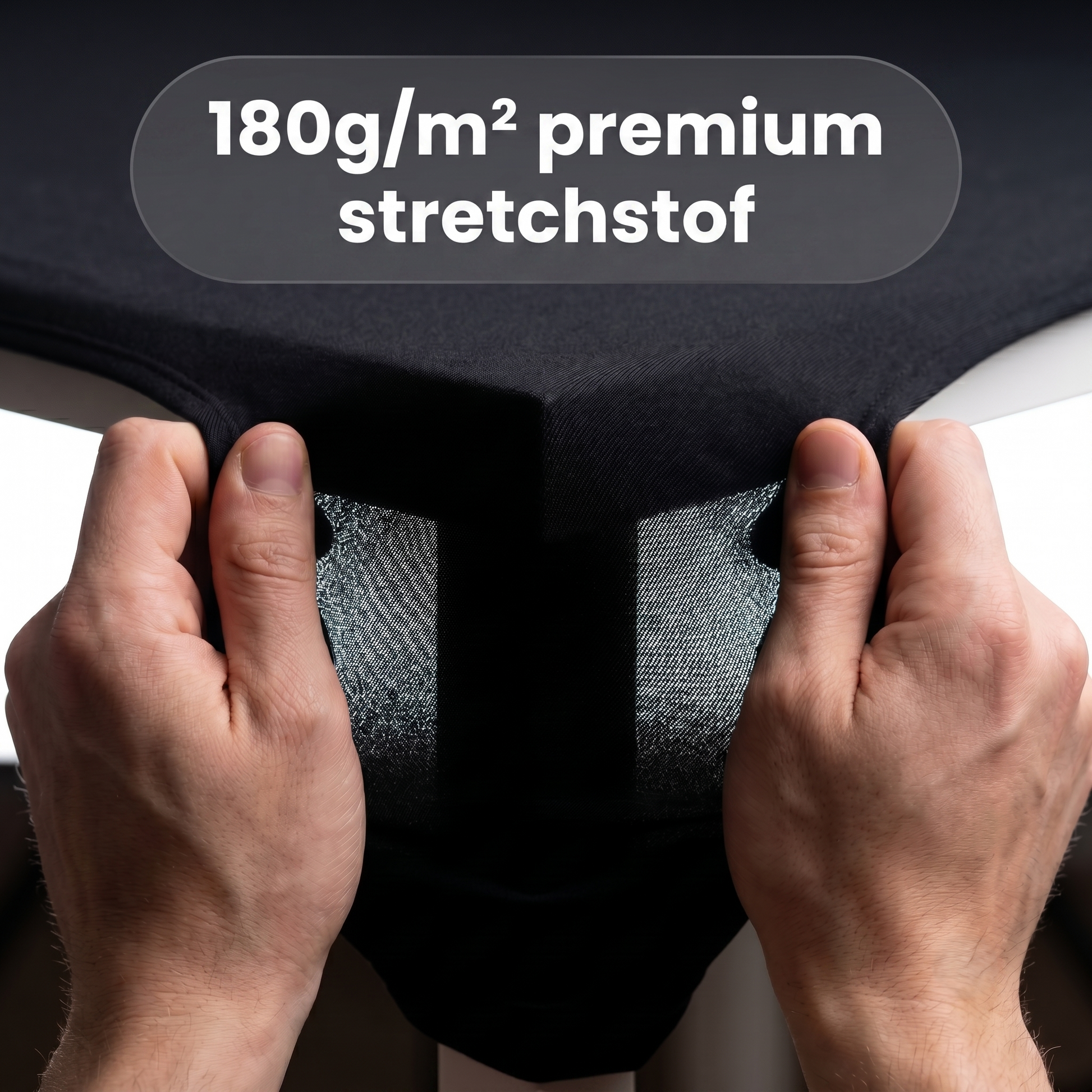 IvoQ Statafelrok Zwart - Set van 2 - ∅ 80x110 cm - Extra Dikke Statafelhoes - Luxe Stretch Tafelrok - Kreukvrij