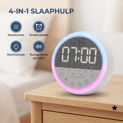 IvoQ Slaaptrainer Kinderen - Kinderwekker - Nachtlampje - White Noise