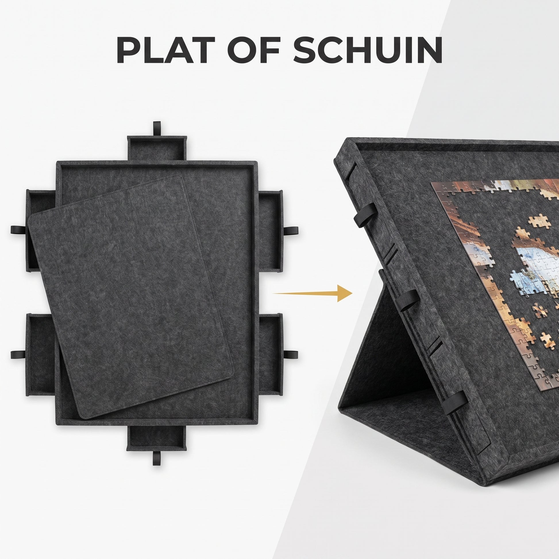 IvoQ Puzzelbord - 1000 Stukjes - 6 Sorteerlades met Standaard