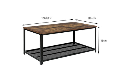 IvoQ Salontafel Industrieel Houtlook 2 Lagen