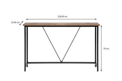 IvoQ Sidetable Industrieel Hout Metaal Bruin